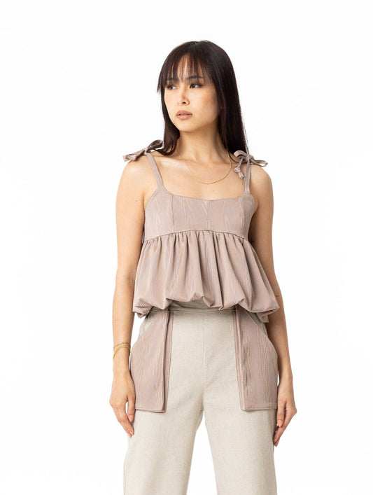 CELESTE KHAKI TOP
